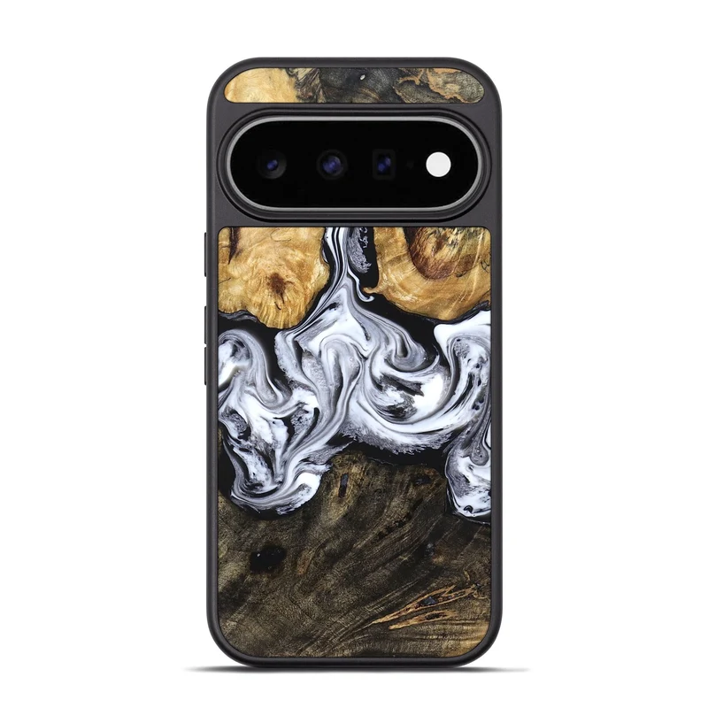 Pixel 11 Pro Wood Phone Case - Ellis (Black & White, 829739)