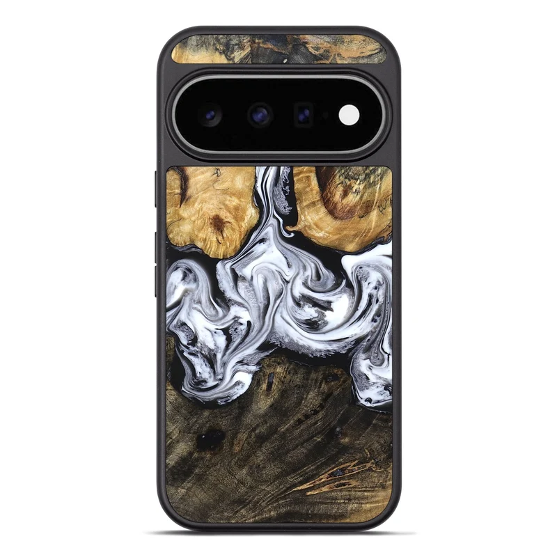 Pixel 11 Pro XL Wood Phone Case - Ellis (Black & White, 829739)