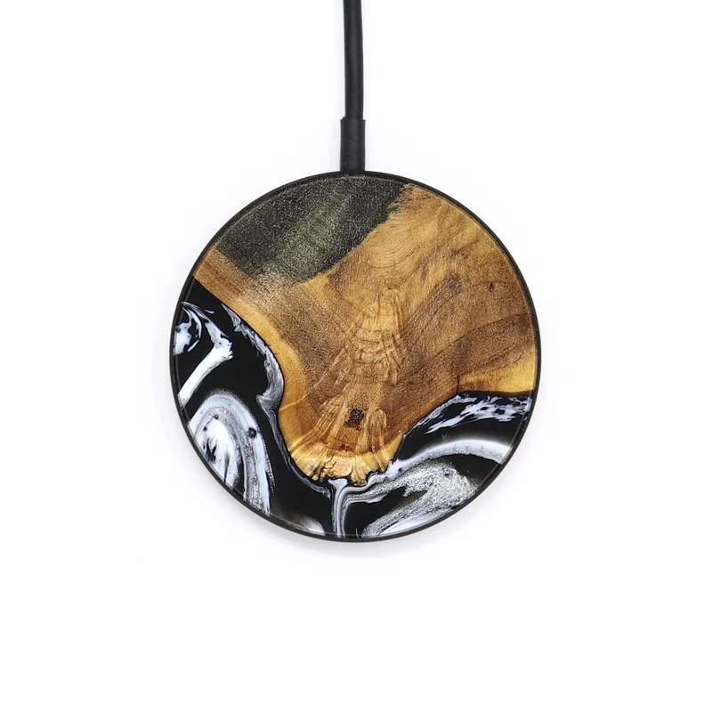 Circle Wood Wireless Charger - Trinity (Black & White, 829736)