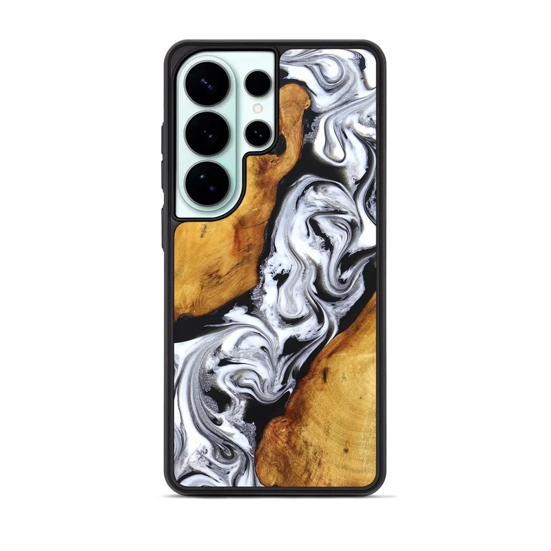 Galaxy S26 Ultra Wood Phone Case - Castiel (Black & White, 829738)