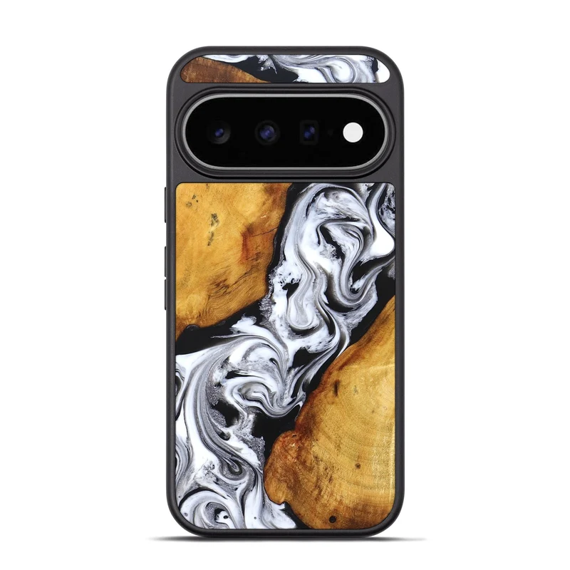 Pixel 11 Pro Wood Phone Case - Castiel (Black & White, 829738)