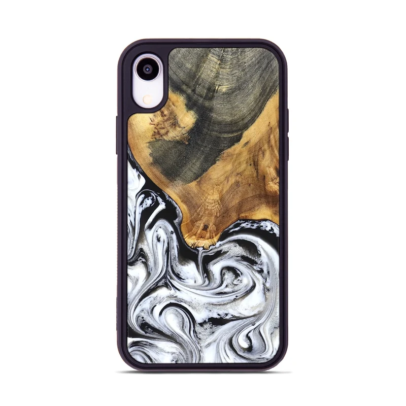 iPhone Xr Wood Phone Case - Trinity (Black & White, 829736)