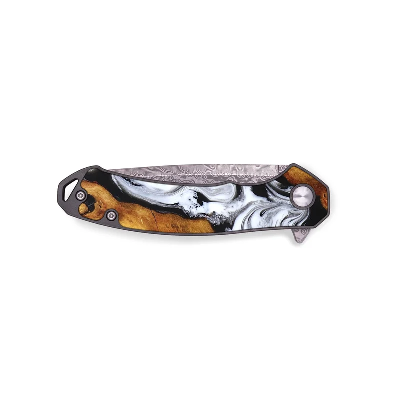 EDC Wood Pocket Knife - Castiel (Black & White, 829738)