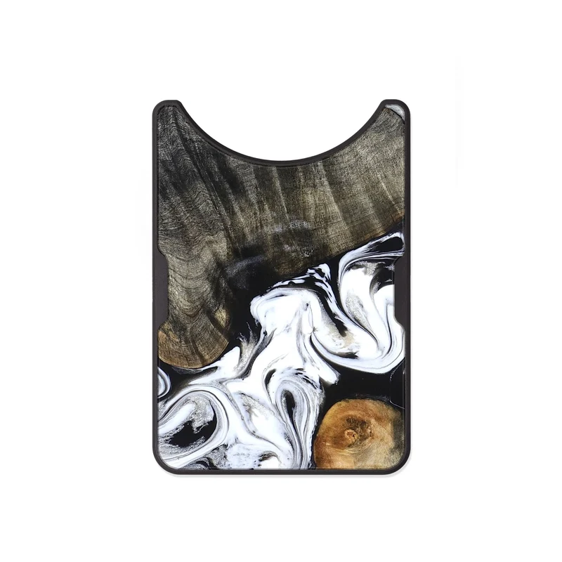 Alloy Wood Wallet - Deidre (Black & White, 829735)