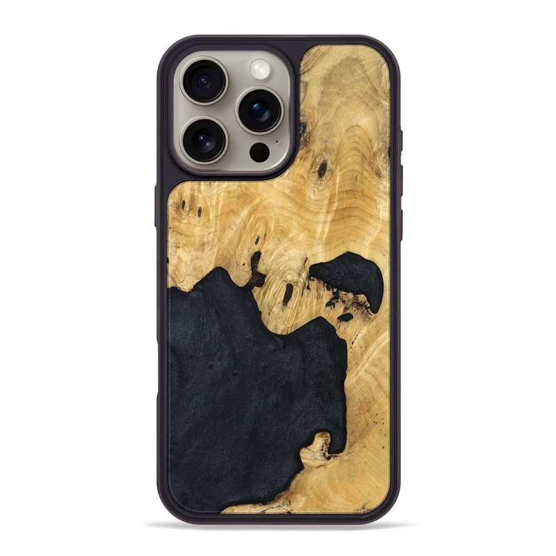iPhone 16 Pro Max Wood Phone Case - Arleen (Wood Burl, 829741)