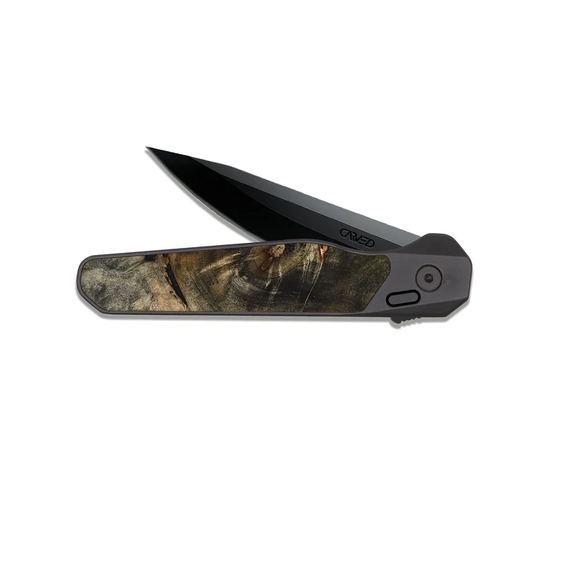 EDC Dark Slate Wood Pocket Knife - Ismael (Wood Burl, 829745)