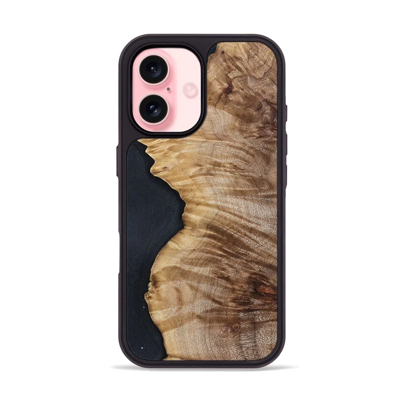 iPhone 16 Wood Phone Case - Kortney (Wood Burl, 829778)