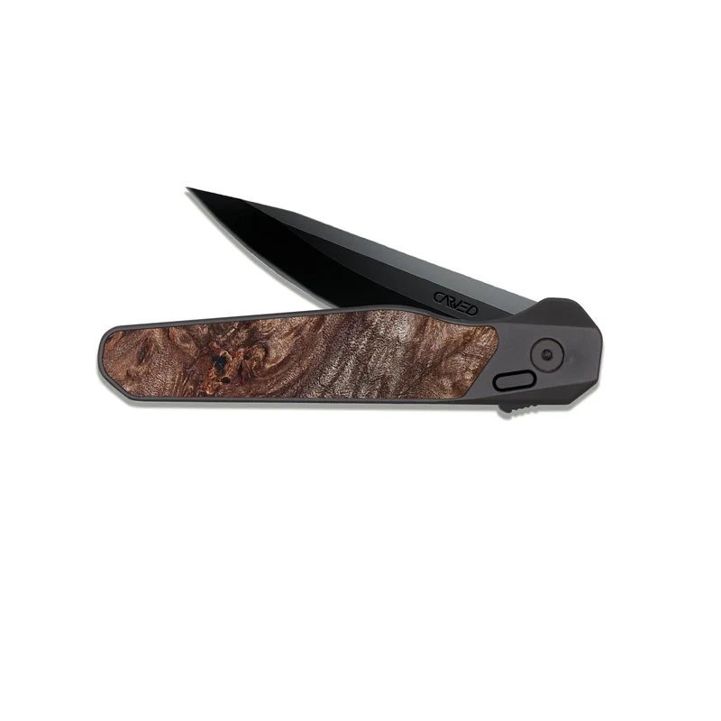 EDC Dark Slate Wood Pocket Knife - Breana (Wood Burl, 829749)