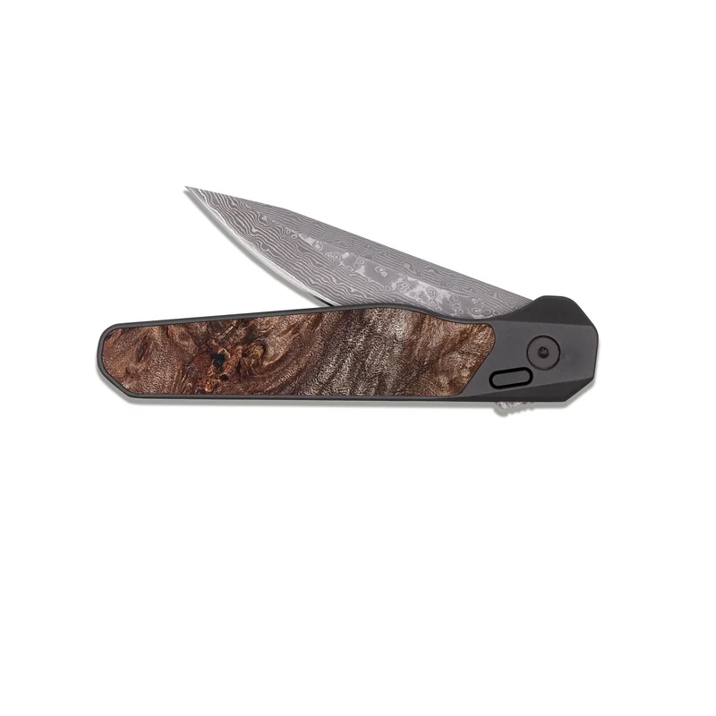 EDC Dark Damascus Wood Pocket Knife - Breana (Wood Burl, 829749)