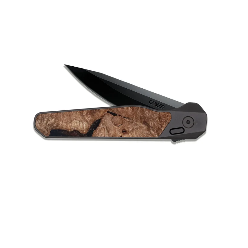 EDC Dark Slate Wood Pocket Knife - Darwin (Wood Burl, 829746)