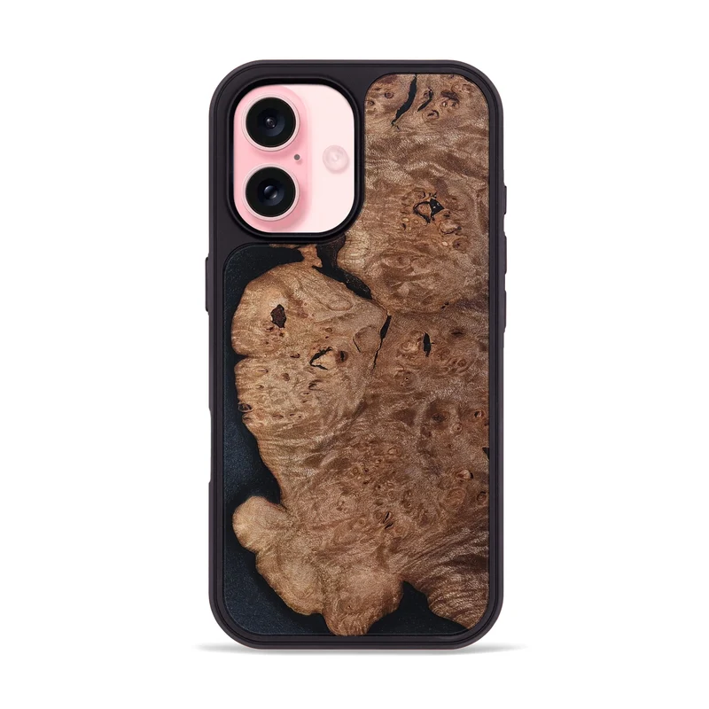iPhone 16 Wood Phone Case - Darwin (Wood Burl, 829746)