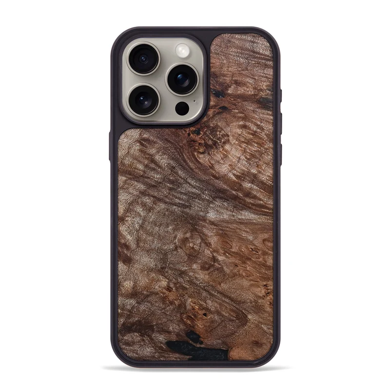 iPhone 15 Pro Max Wood Phone Case - Breana (Wood Burl, 829749)