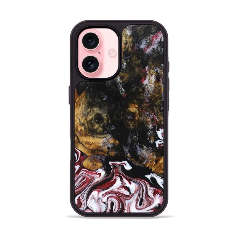 iPhone 16 Wood Phone Case - Jess (Red, 829733)
