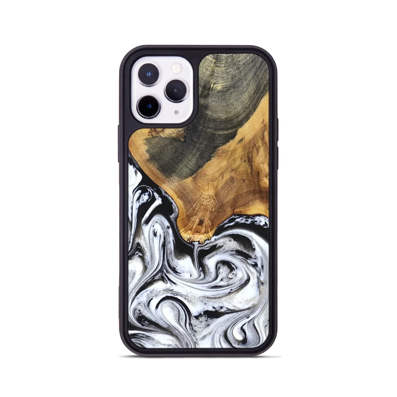 iPhone 11 Pro Wood Phone Case - Trinity (Black & White, 829736)