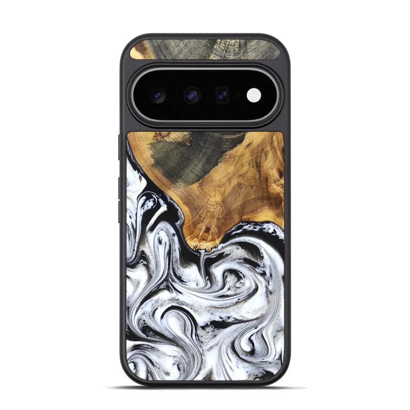 Pixel 11 Pro Wood Phone Case - Trinity (Black & White, 829736)