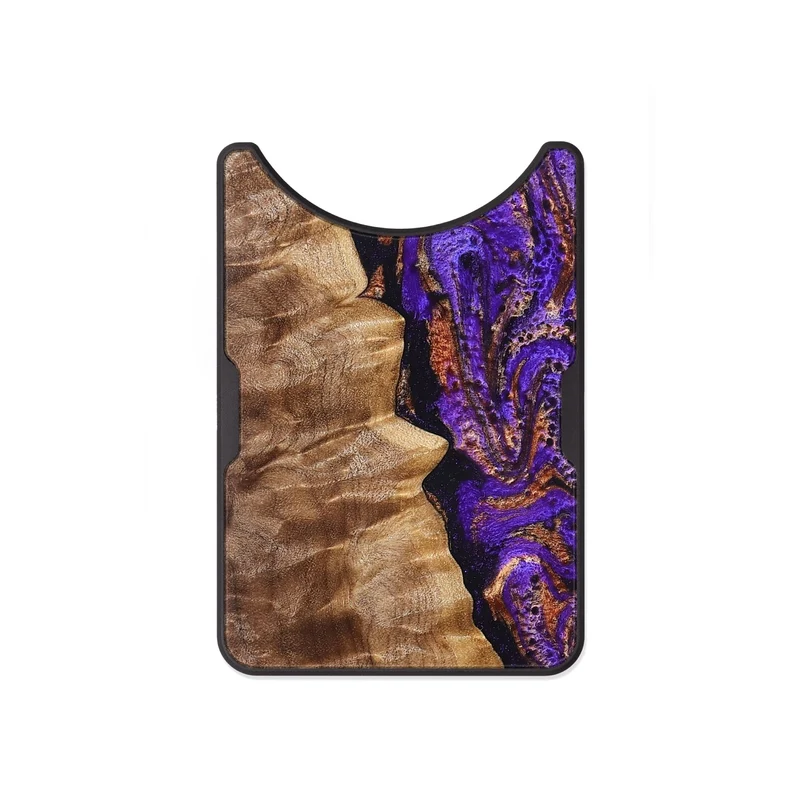 Alloy Wood Wallet - Leanna (Purple, 829732)