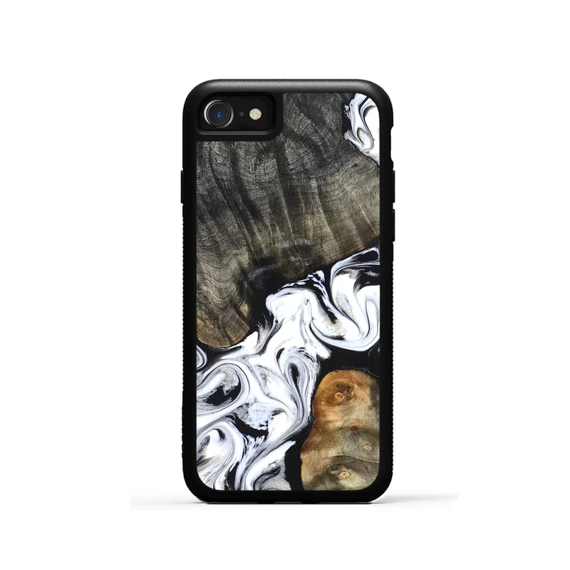iPhone SE Wood Phone Case - Deidre (Black & White, 829735)