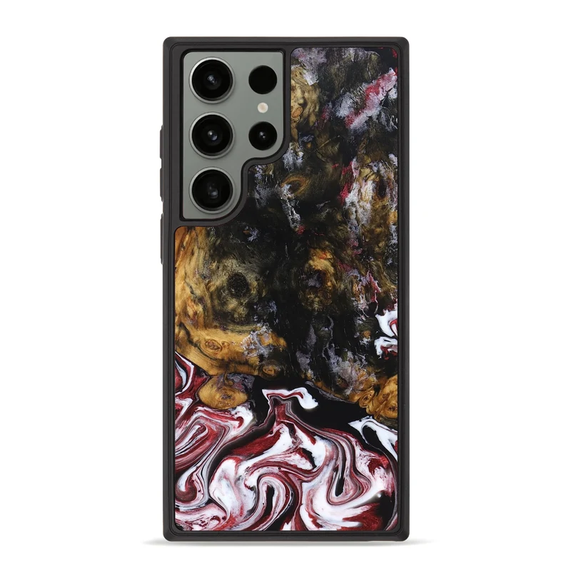 Galaxy S23 Ultra Wood Phone Case - Jess (Red, 829733)