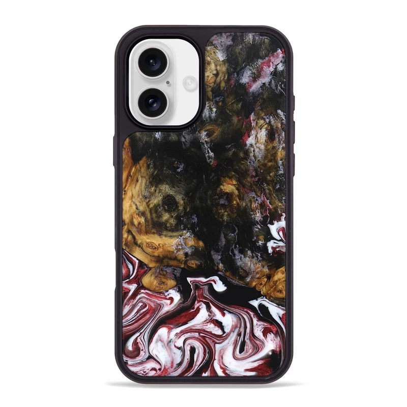 iPhone 16 Plus Wood Phone Case - Jess (Red, 829733)