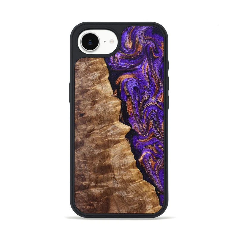 iPhone 16e Wood Phone Case - Leanna (Purple, 829732)