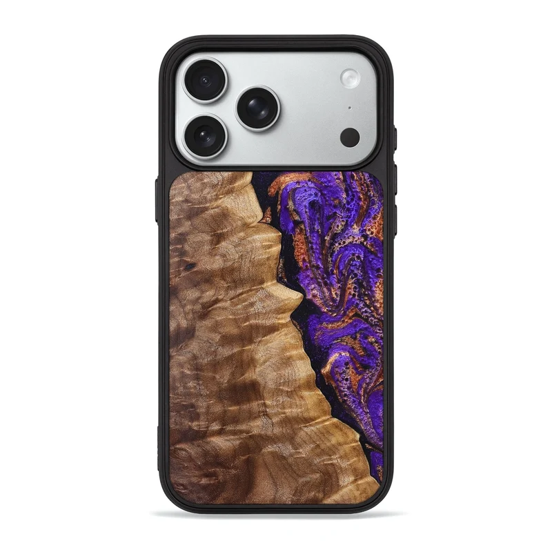 iPhone 18 Pro Max Wood Phone Case - Leanna (Purple, 829732)