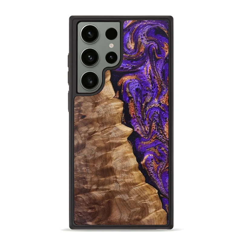 Galaxy S23 Ultra Wood Phone Case - Leanna (Purple, 829732)