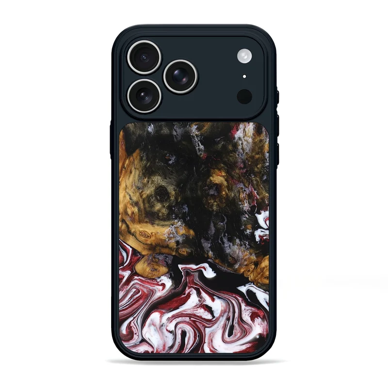 iPhone 17 Pro Max Wood Phone Case - Jess (Red, 829733)