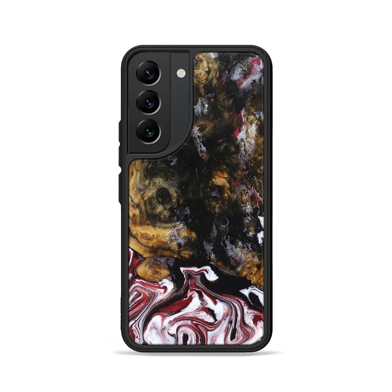 Galaxy S22 Wood Phone Case - Jess (Red, 829733)
