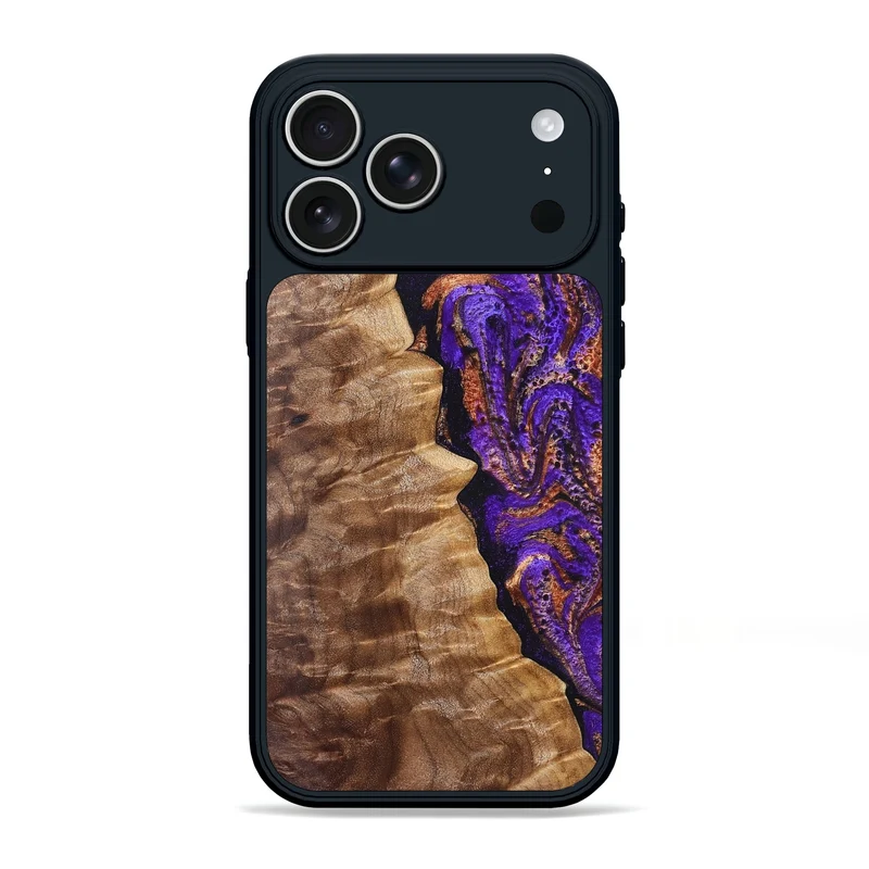 iPhone 17 Pro Max Wood Phone Case - Leanna (Purple, 829732)