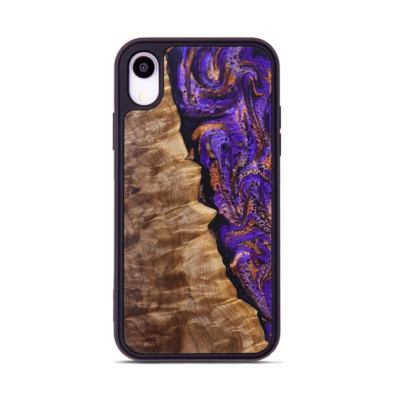iPhone Xr Wood Phone Case - Leanna (Purple, 829732)