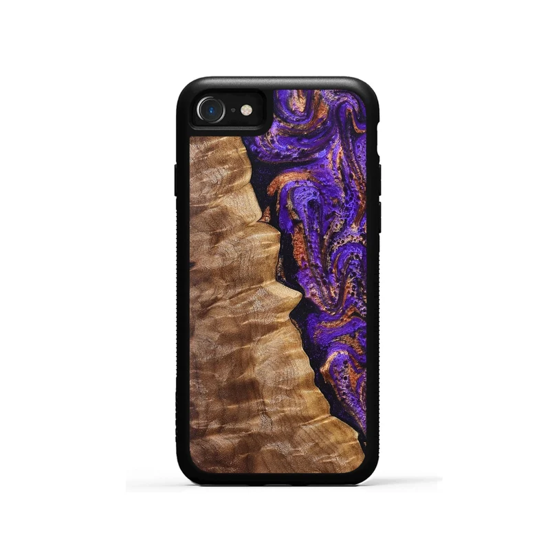iPhone SE Wood Phone Case - Leanna (Purple, 829732)