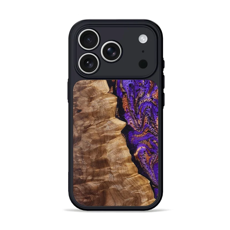 iPhone 17 Pro Wood Phone Case - Leanna (Purple, 829732)