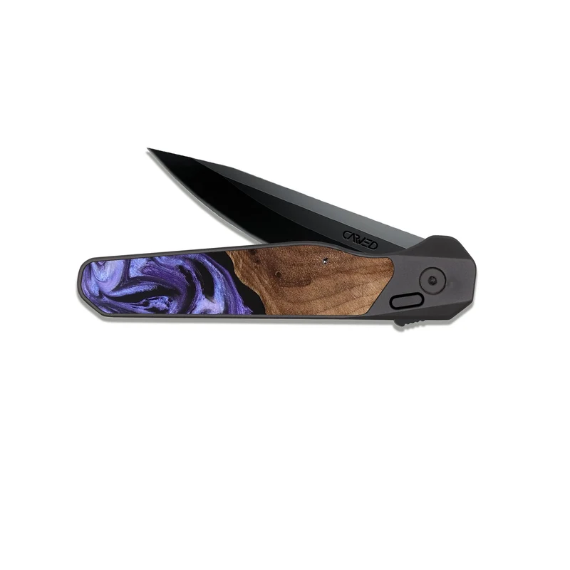 EDC Dark Slate Wood Pocket Knife - Scot (Purple, 829729)