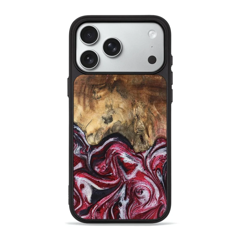 iPhone 18 Pro Max Wood Phone Case - Chaya (Red, 829722)