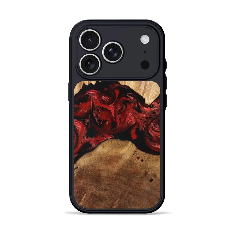 iPhone 17 Pro Wood Phone Case - Marlon (Red, 829713)