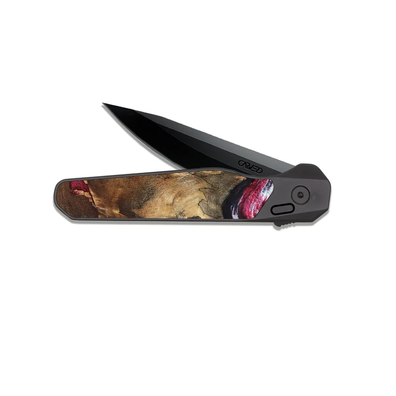 EDC Dark Slate Wood Pocket Knife - Chaya (Red, 829722)