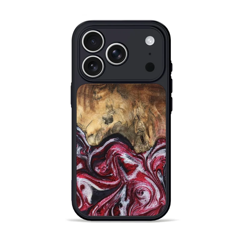 iPhone 17 Pro Wood Phone Case - Chaya (Red, 829722)