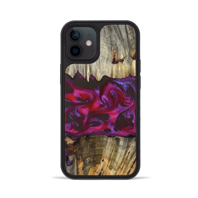 iPhone 12 Wood Phone Case - Jaylen (Red, 829716)
