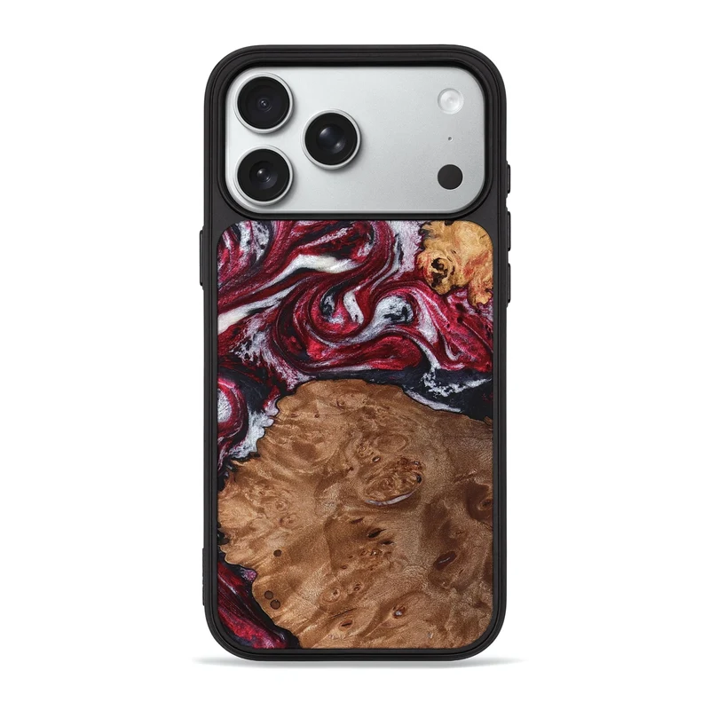 iPhone 18 Pro Max Wood Phone Case - Camila (Red, 829715)
