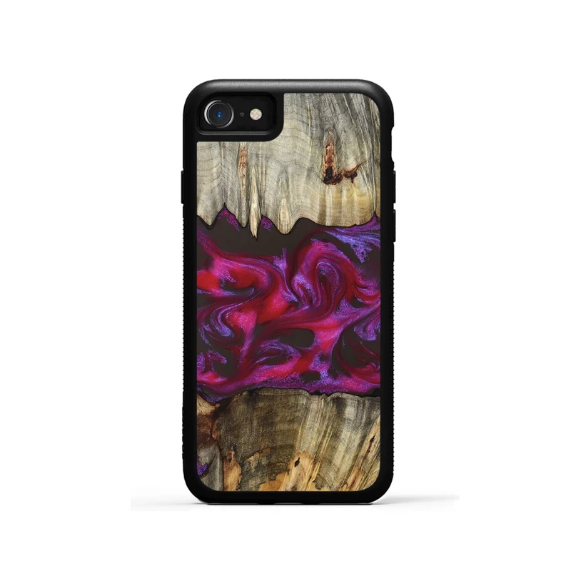 iPhone SE Wood Phone Case - Jaylen (Red, 829716)
