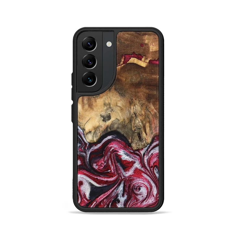 Galaxy S22 Wood Phone Case - Chaya (Red, 829722)