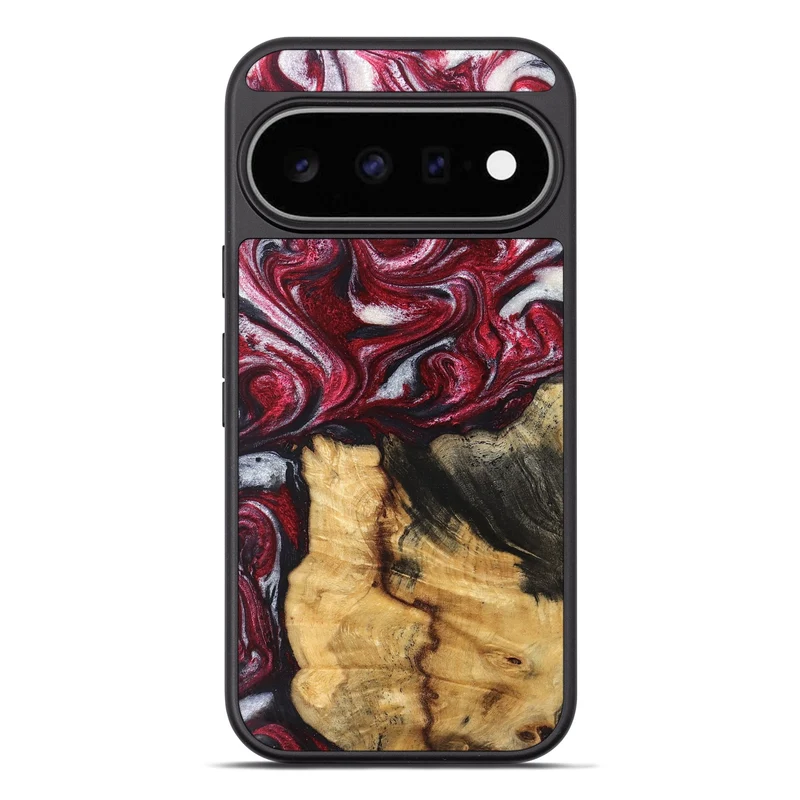 Pixel 11 Pro XL Wood Phone Case - Cleve (Red, 829717)