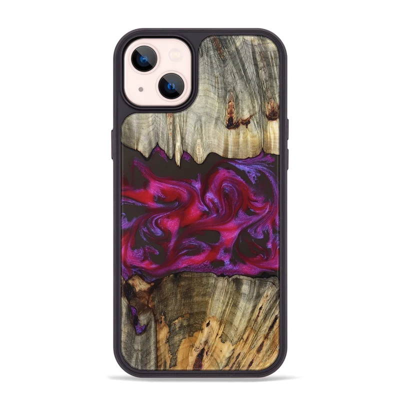 iPhone 14 Plus Wood Phone Case - Jaylen (Red, 829716)