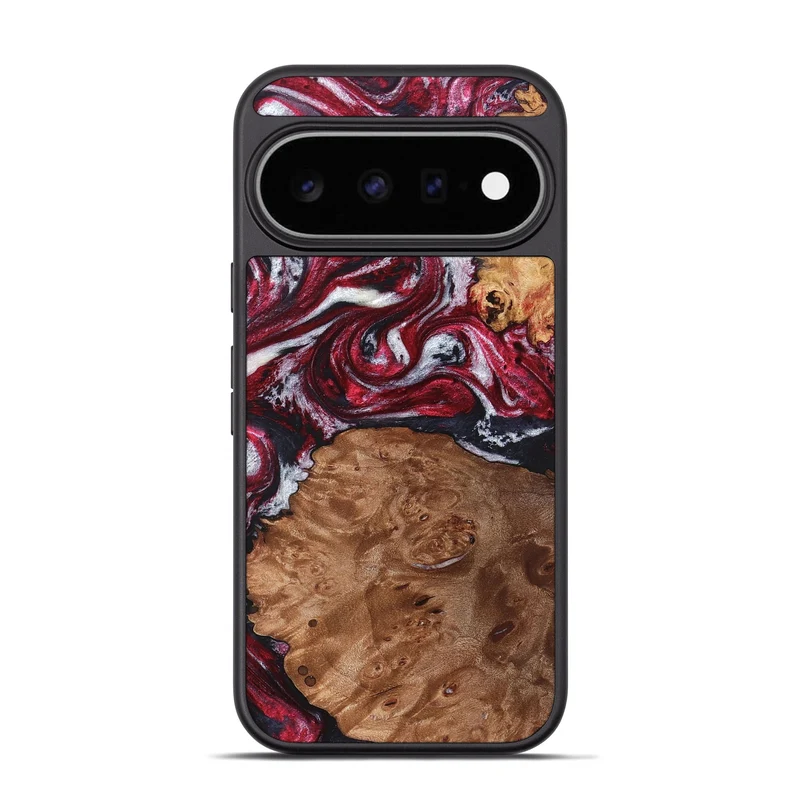 Pixel 11 Pro Wood Phone Case - Camila (Red, 829715)