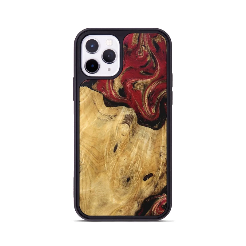 iPhone 11 Pro Wood Phone Case - Mina (Red, 829714)