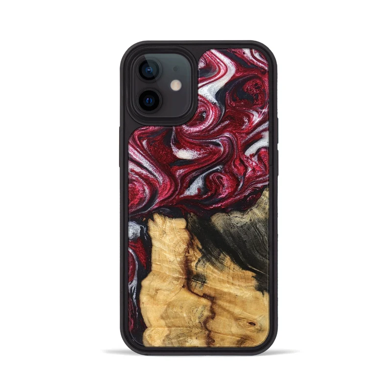 iPhone 12 Wood Phone Case - Cleve (Red, 829717)