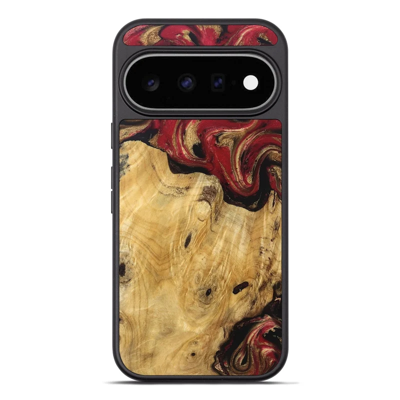 Pixel 11 Pro XL Wood Phone Case - Mina (Red, 829714)