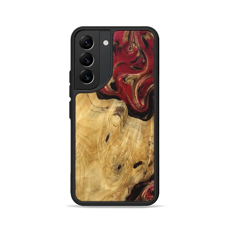 Galaxy S22 Wood Phone Case - Mina (Red, 829714)