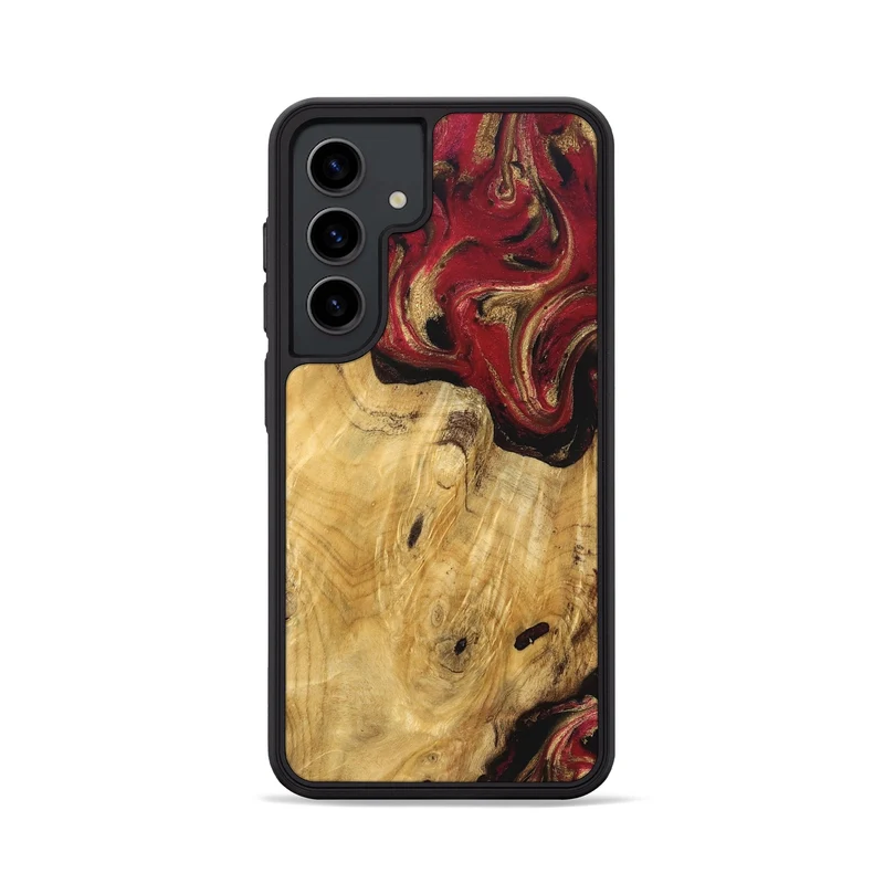 Galaxy S24 Wood Phone Case - Mina (Red, 829714)