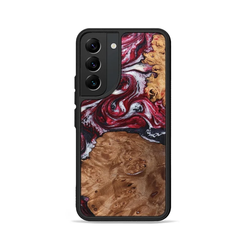 Galaxy S22 Wood Phone Case - Camila (Red, 829715)